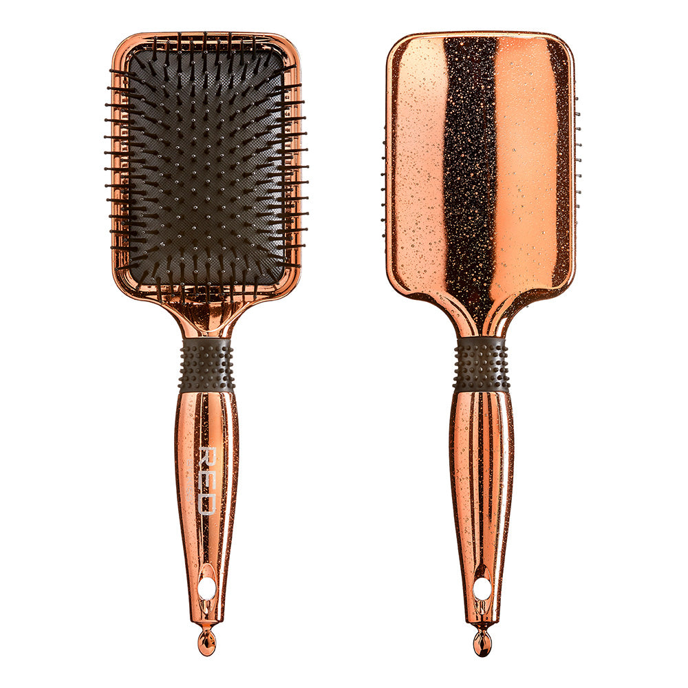 RED BY KISS Rose Gold Chrome Paddle Brush