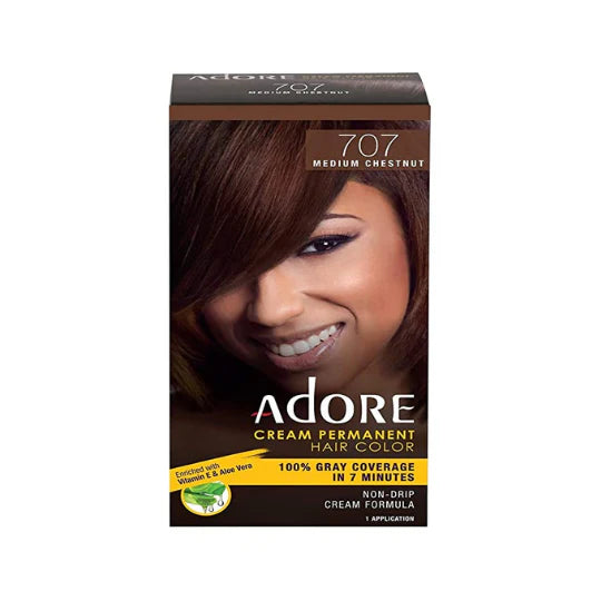 ADORE CREAM PERMANENT HAIR COLOR - 100% GRAY COVERAGE