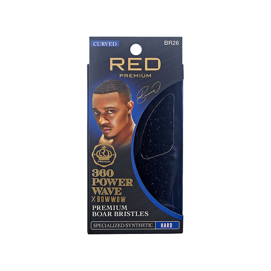 RED BY KISS BOW WOW X 360 Power Wave Medium Hard Boar Brush