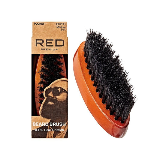 RED BY KISS Premium Beard Medium Soft Round Mini Brush