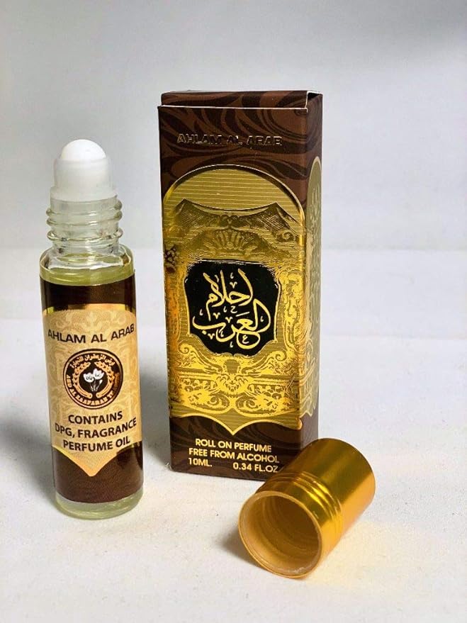 Ahlam Al Arab Attar Roll-On Perfume Oil, 0.34 OZ (BUY ONE GET ONE 20% OFF)