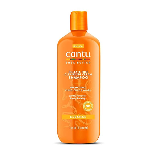 Cantu Sulfate-Free Cleansing Cream Shampoo with Shea Butter for Natural Hair, 13.5oz
