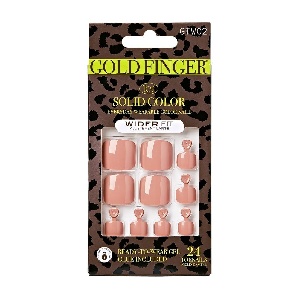 GOLD FINGER Solid Color Wide Fit Toenails