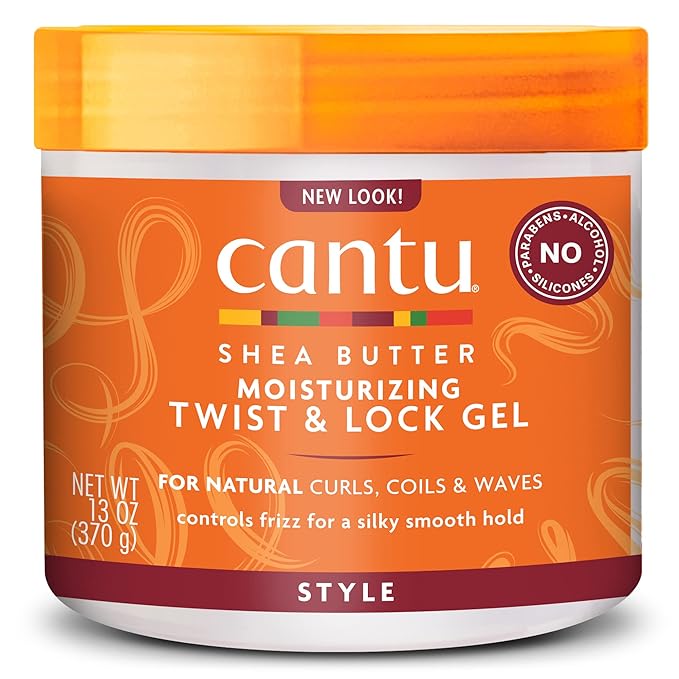 Cantu Moisturizing Twist & Lock Gel with Shea Butter for Natural Hair, 13oz