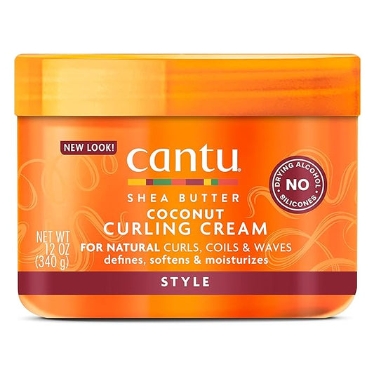 Cantu Coconut Curling Cream with Shea Butter for Natural Hair, 12oz