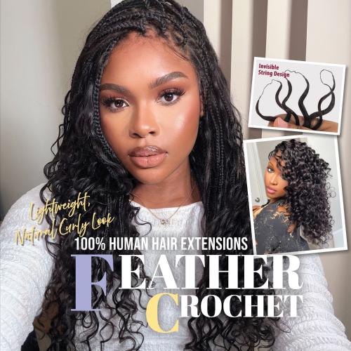 Outre Human Hair Crochet Braids X-Pression Feather Crochet Water