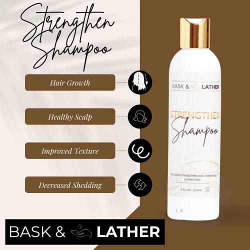 Bask & Lather Strengthen Shampoo 8oz/ 236ml