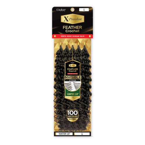 Outre Human Hair Crochet Braids X-Pression Feather Crochet Water