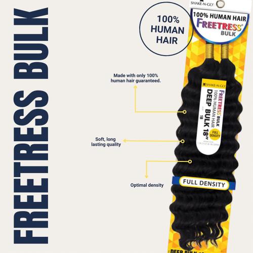 FreeTress Human Hair Braids Deep Bulk 18"