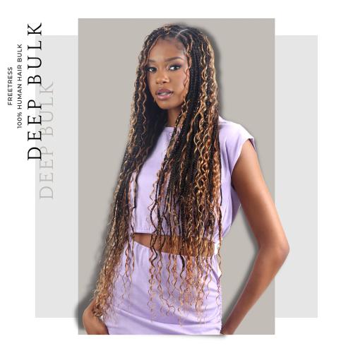 FreeTress Human Hair Braids Deep Bulk 18"