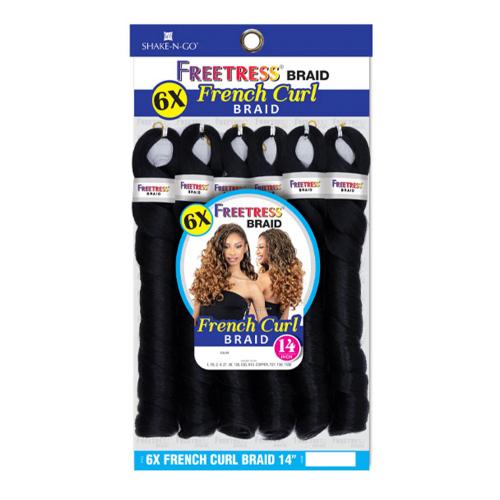 FreeTress Crochet Braids 6X French Curl 14"