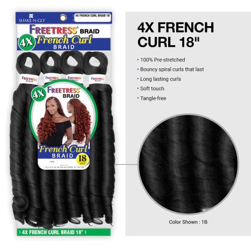 FreeTress Crochet Braids 4X French Curl 18"