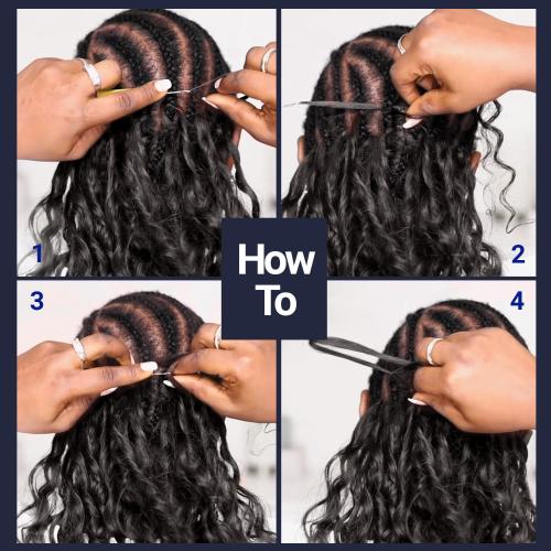 Outre Human Hair Blend Crochet Braids Purple Pack Feather Crochet Hawaiian 18"