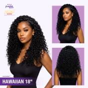 Outre Human Hair Blend Crochet Braids Purple Pack Feather Crochet Hawaiian 18"