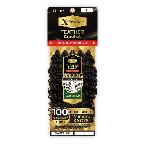 Outre Human Hair Crochet Braids X-Pression Feather Crochet Water
