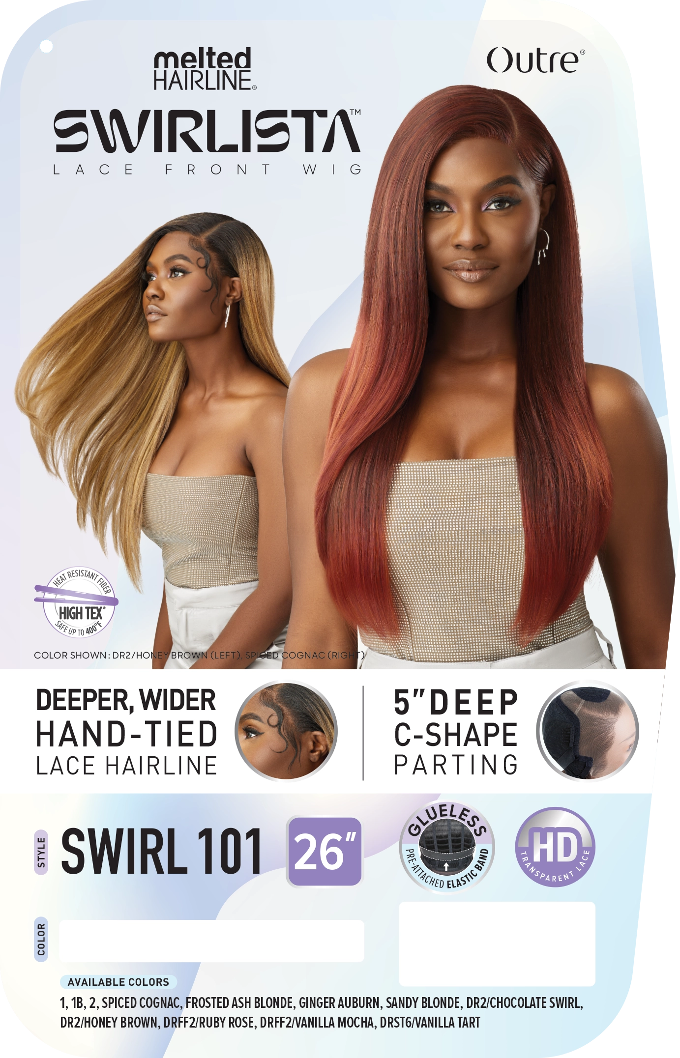 Outre Synthetic Melted Hairline Swirlista Lace Front Wig - SWIRL 101