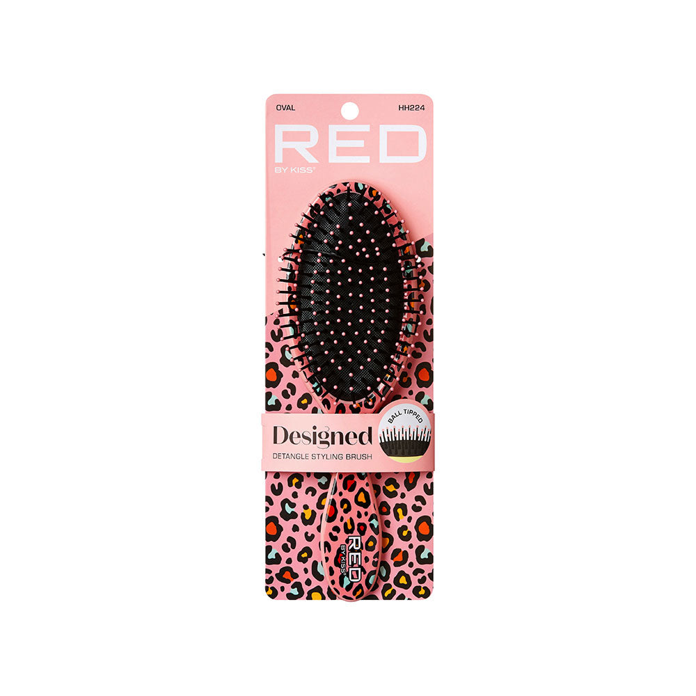 RED BY KISS Oval Designed Brush – Pink Leopard