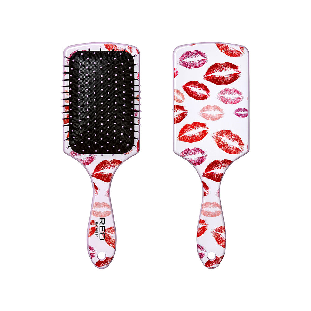 RED BY KISS Square Paddle Designed Brush – Kisses