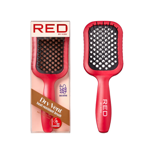 RED BY KISS Wet & Dry Vent Heat-Resistant Brush – Red