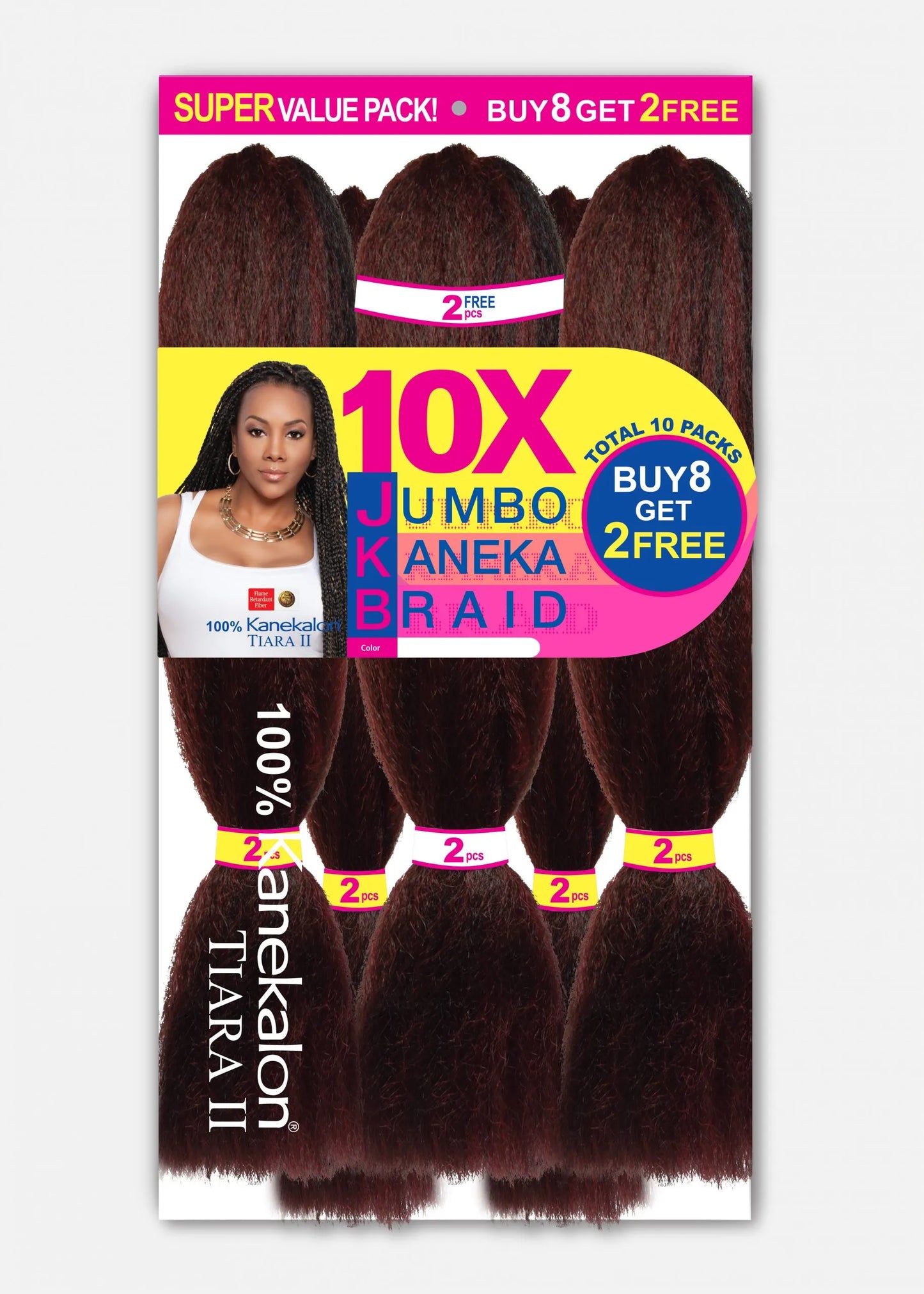 Vivica Fox Hair JKB-V 100% Jumbo Kanekalon Braid 10-PACK (2 FOR $5.00)