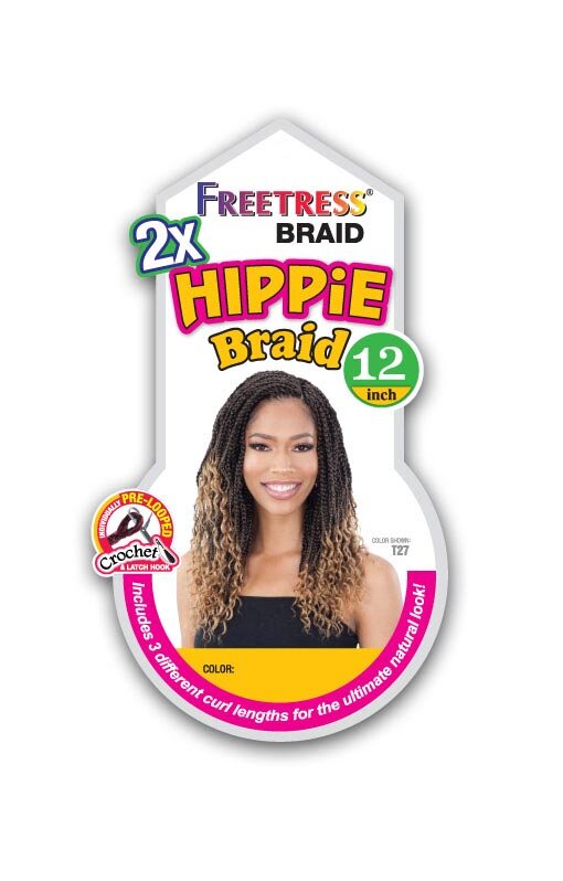 Freetress Synthetic Hair Crochet Braid - 2X HIPPIE BRAID 12"