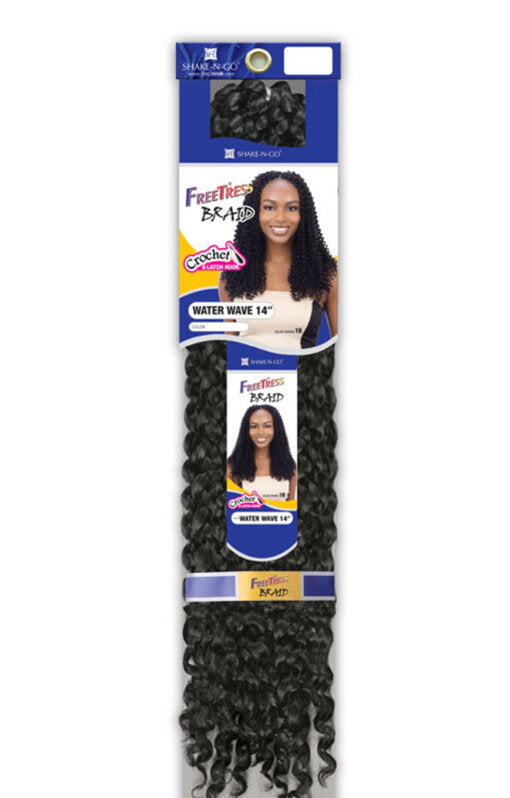 FreeTress Synthetic Hair Crochet Braid - Water Wave 14"