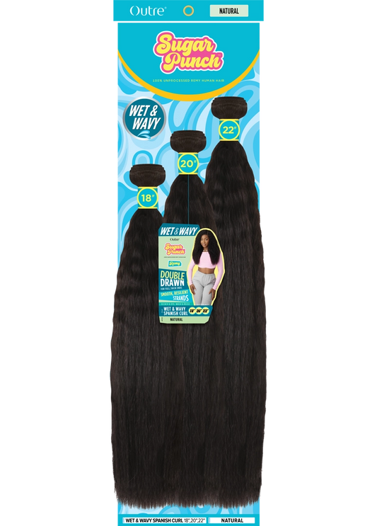 Outre Sugar Punch 100% Unprocessed Remy Human Hair - Wet & Wavy Spanish Curl