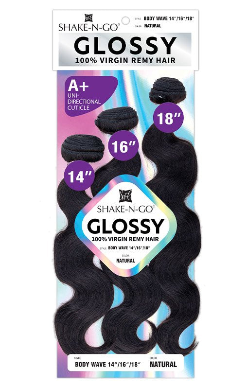 SHAKE-N-GO Glossy 100% Virgin Remy Hair Weave - 3X Body Wave