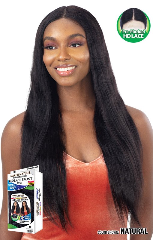 SHAKE-N-GO Naked Nature Human Hair Lace Frontal Wig - Darling Wave