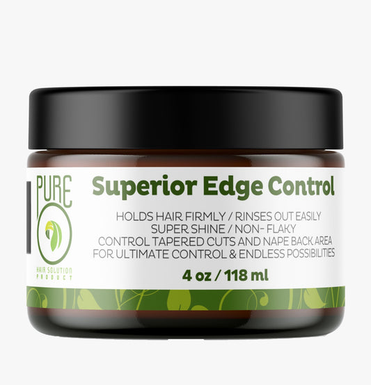 PureO Natural Superior Edge Control Hair Gel 4oz