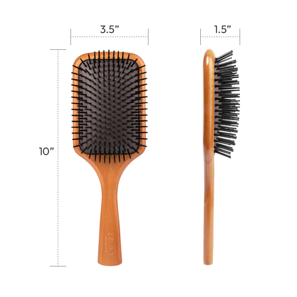 RED BY KISS Evergreen Wooden Square Paddle Hair Brush