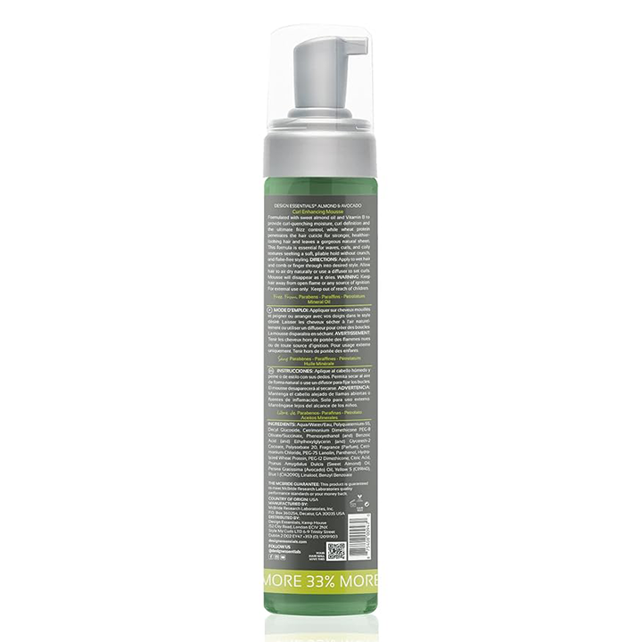 Design Essentials Curl Enhancing Mousse, Almond and Avocado Collection, 10oz