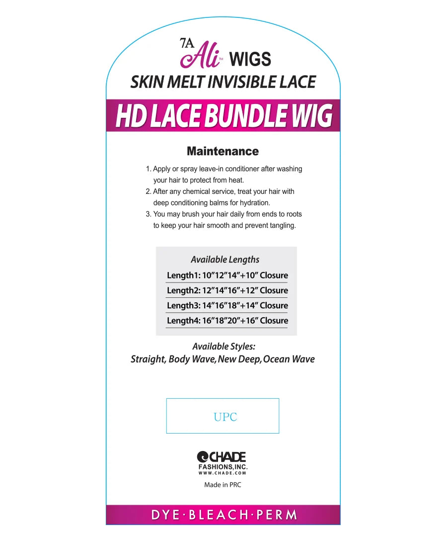 Ali Bundle Wig I part HD Lace - Straight