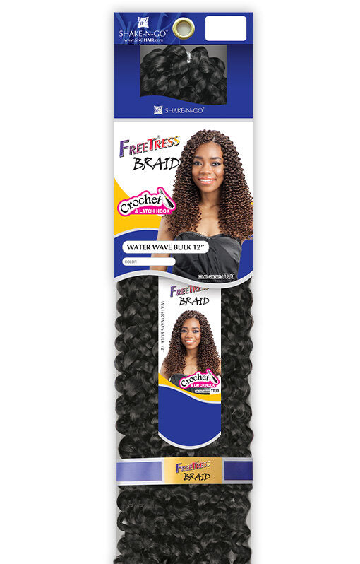 FreeTress Synthetic Hair Crochet Braid - Water Wave Bulk 12"